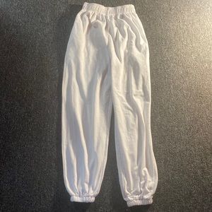 white sweatpants